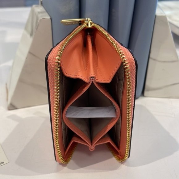 Michael Kors Jet Set Travel Medium Zip Around Card Case Sherbert Multi - Picture 6 of 16